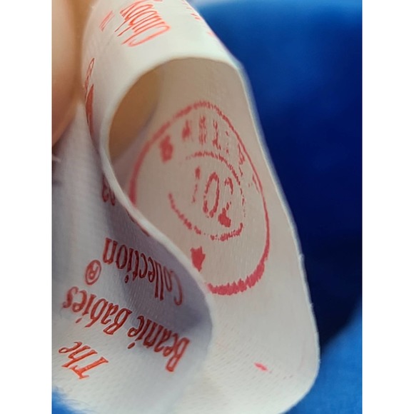 TY 1999 CLUBBY the ROYAL BLUE BEAR BEANIE - Picture 6 of 10